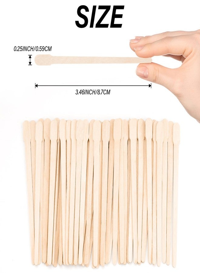 EWVVSS 1200 Pcs Eyebrow Wax Sticks, Small Wooden Waxing Sticks, Wax Spatulas Craft Applicator Sticks for Body Hair Removal, Eyebrow Lip Nose Brow Facial Smooth, Skin-Spa Home Usage - Image 2